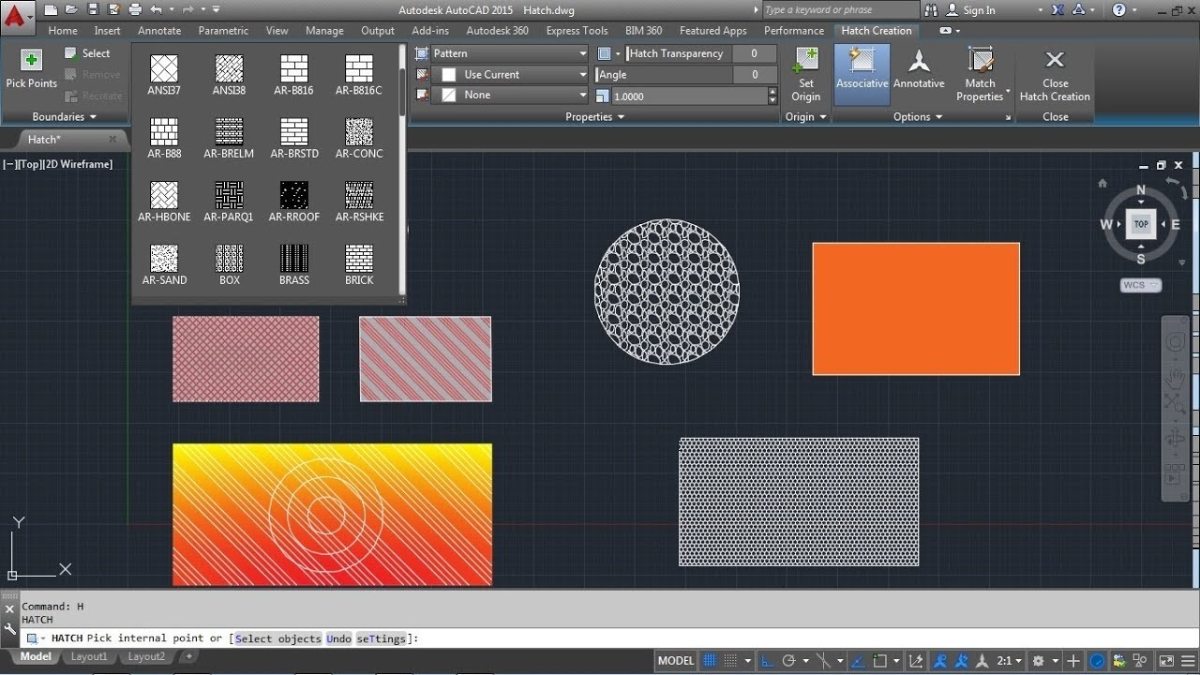 Tìm hiểu về lệnh Hatch trong AutoCAD