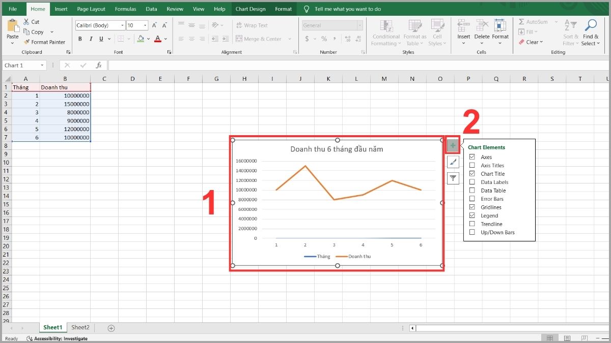 Cách tùy chỉnh biểu đồ đường trong Excel 9