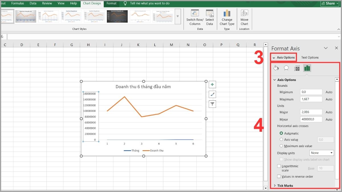 Cách tùy chỉnh biểu đồ đường trong Excel 13
