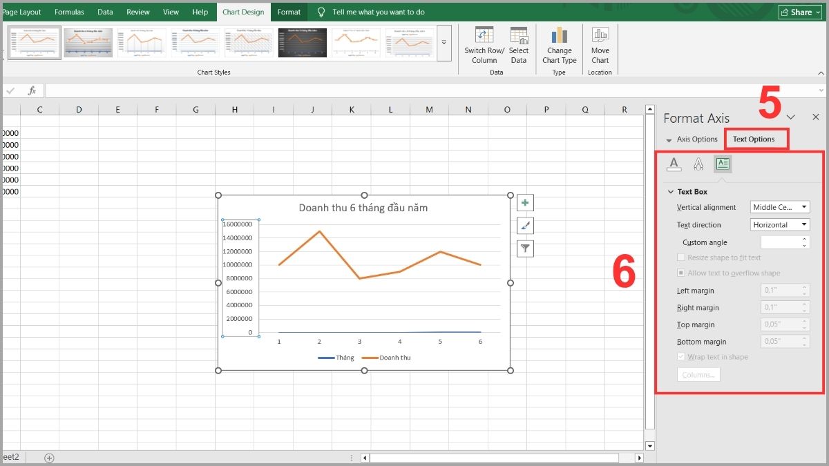 Cách tùy chỉnh biểu đồ đường trong Excel 14
