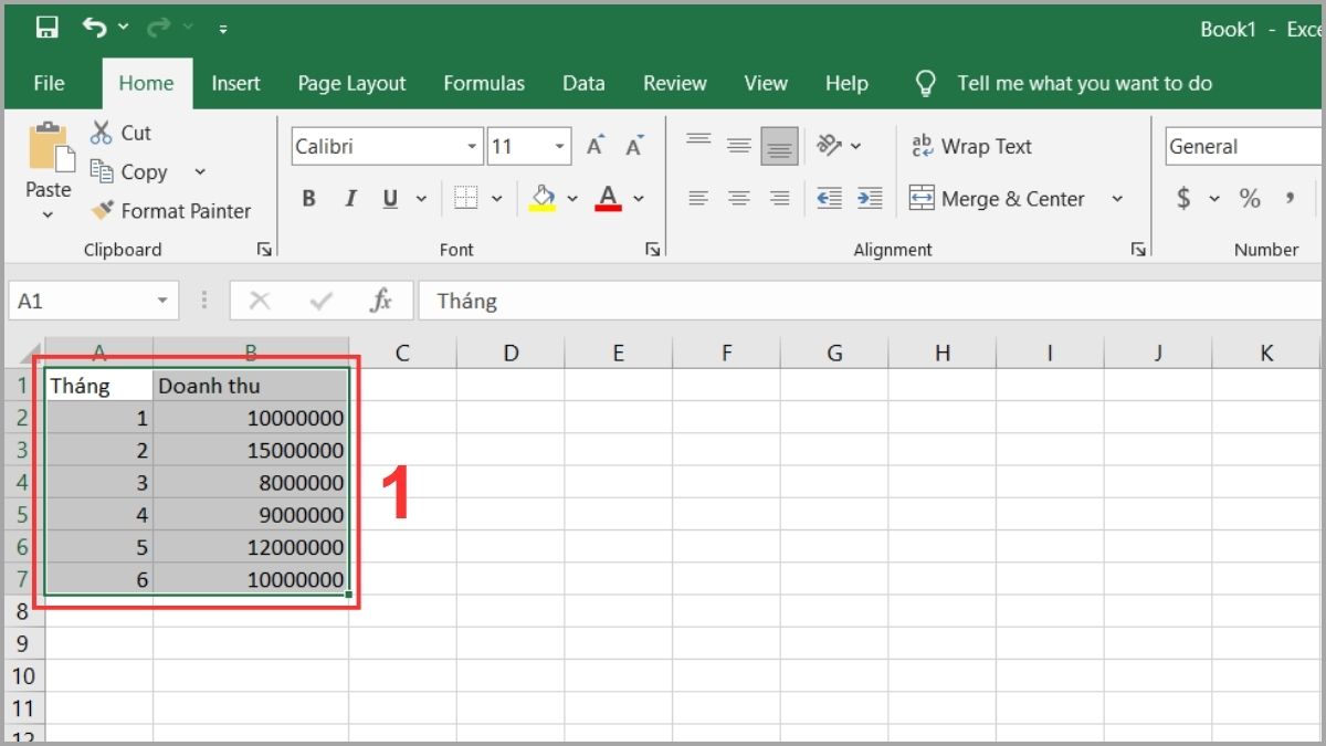 Hướng dẫn cách vẽ biểu đồ đường trong Excel 1