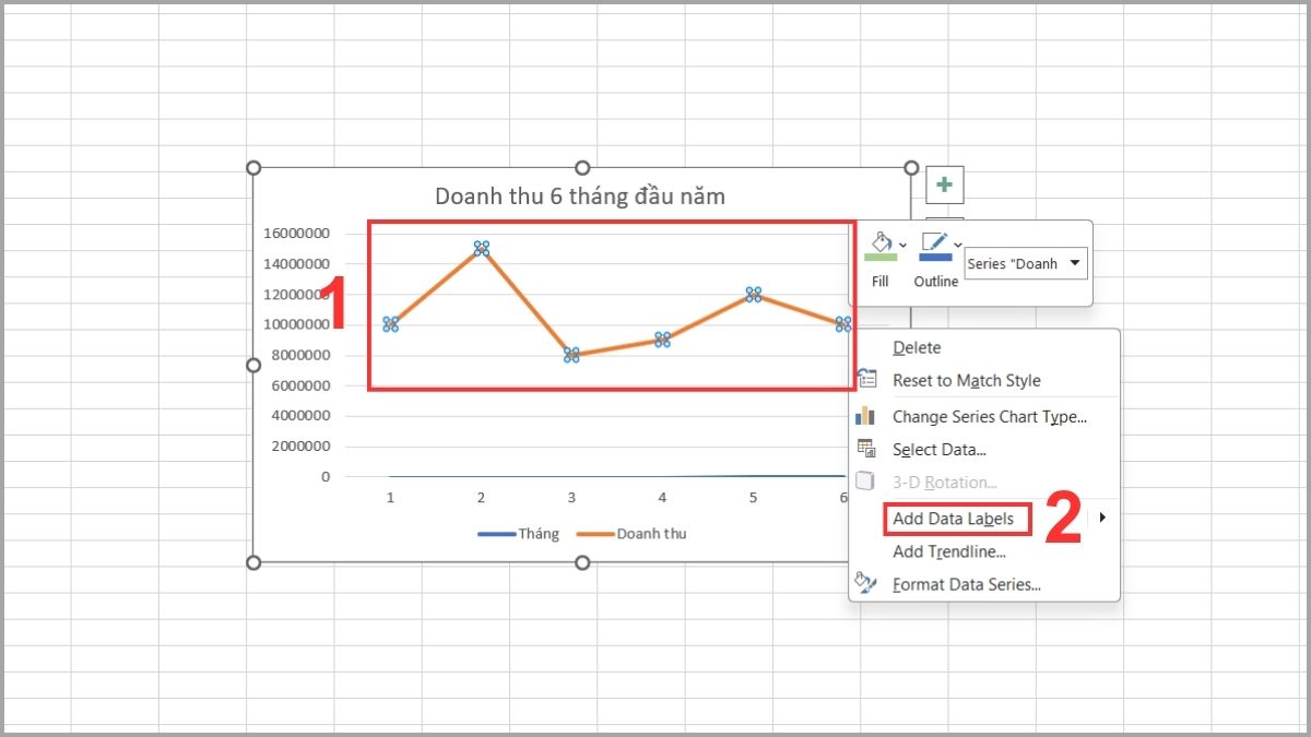 Mẹo giúp tạo biểu đồ đường trong Excel chuyên nghiệp hơn
