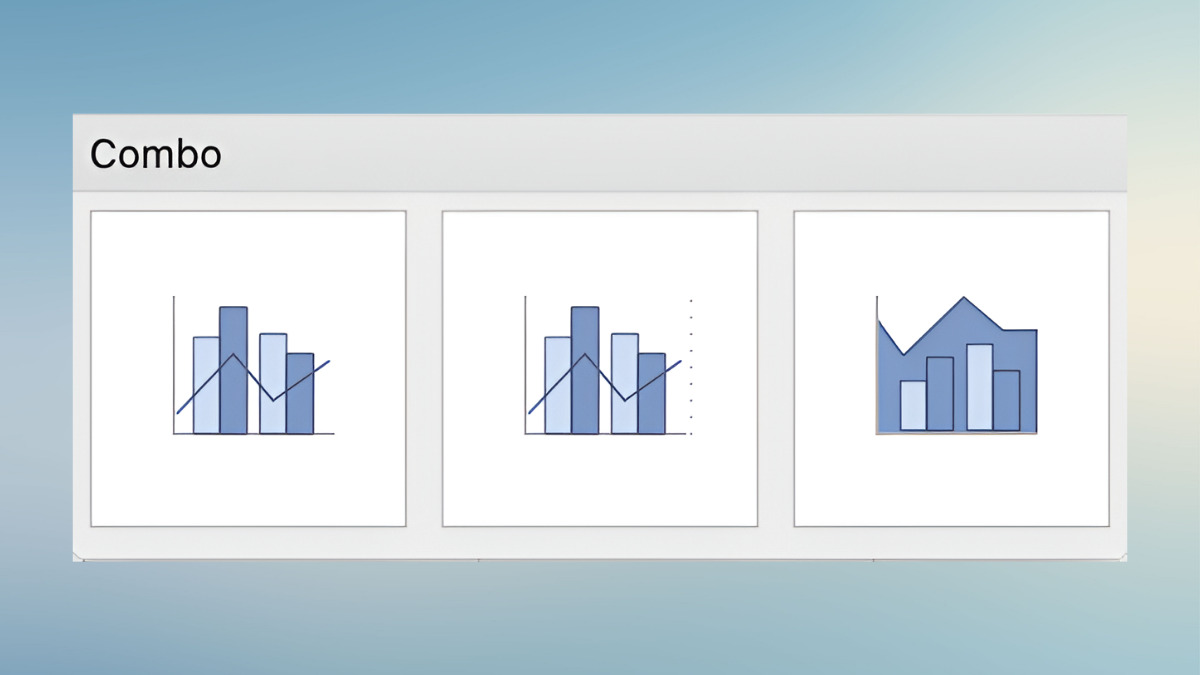 Các loại biểu đồ kết hợp phổ biến trong Excel