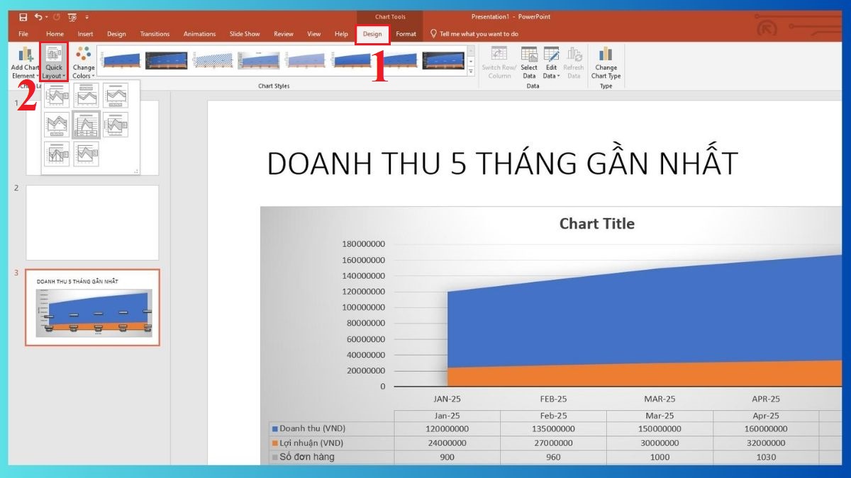 Hướng dẫn tùy chỉnh biểu đồ trong PowerPoint 10