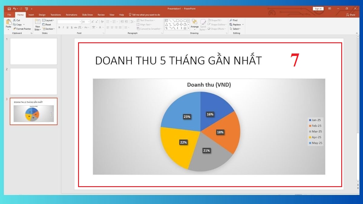 Chi tiết cách vẽ biểu đồ trong PowerPoint 4