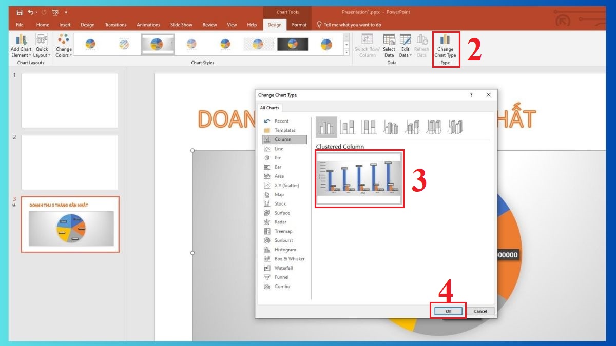 Hướng dẫn tùy chỉnh biểu đồ trong PowerPoint 2