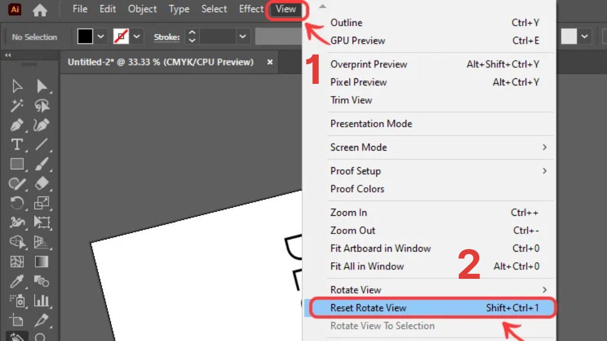 Cách khôi phục hướng Artboard nếu xoay nhầm