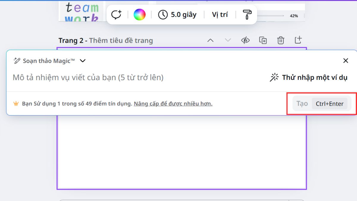 Hướng dẫn cách sử dụng Canva Magic Write chi tiết 2
