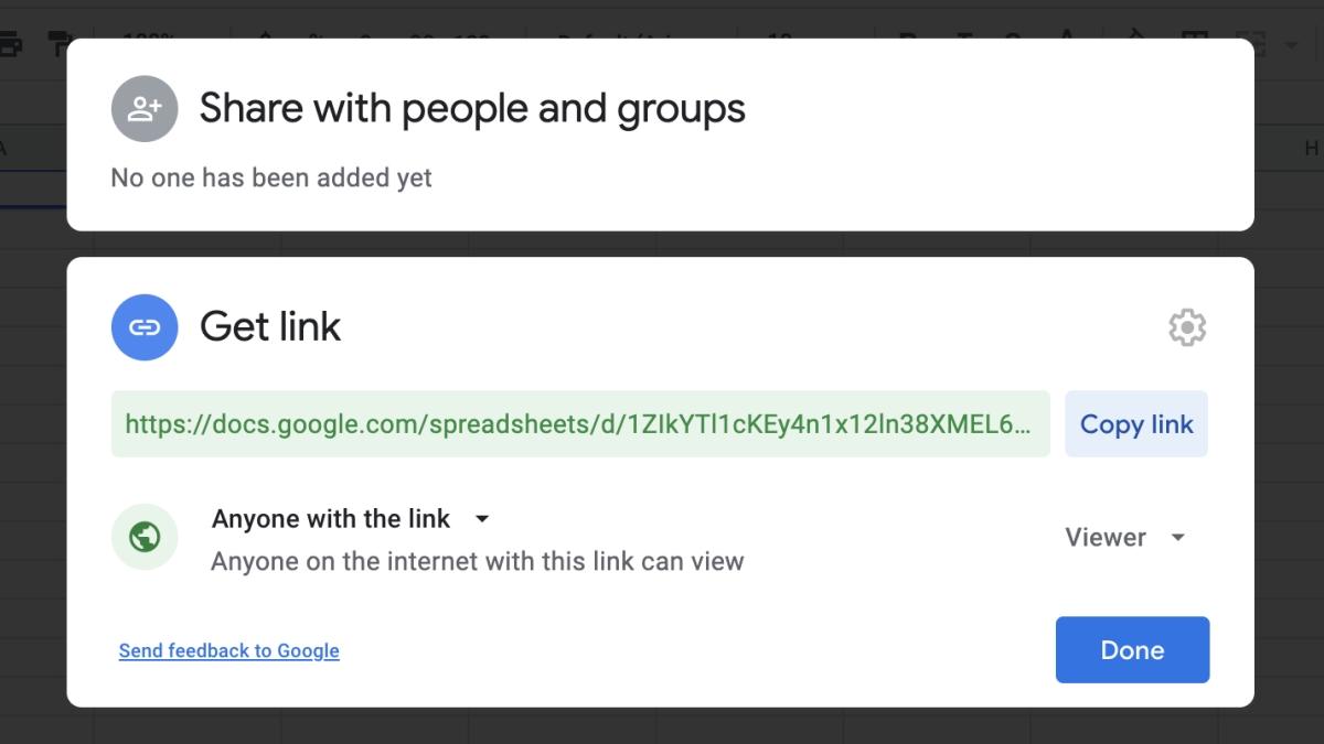Các loại quyền truy cập trong Google Sheet