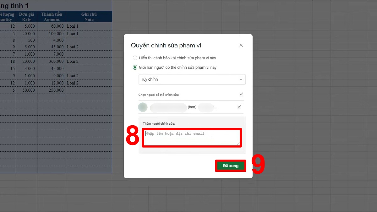 Cách giới hạn người chỉnh sửa trong vùng nhất định 4