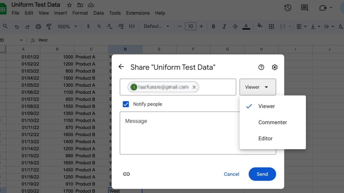 Lưu ý khi cấp quyền chỉnh sửa trong Google Sheet