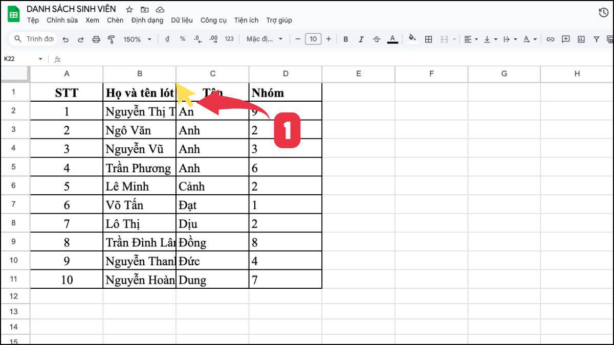 4 cách chỉnh kích thước ô trong Google Sheet dễ thực hiện 1
