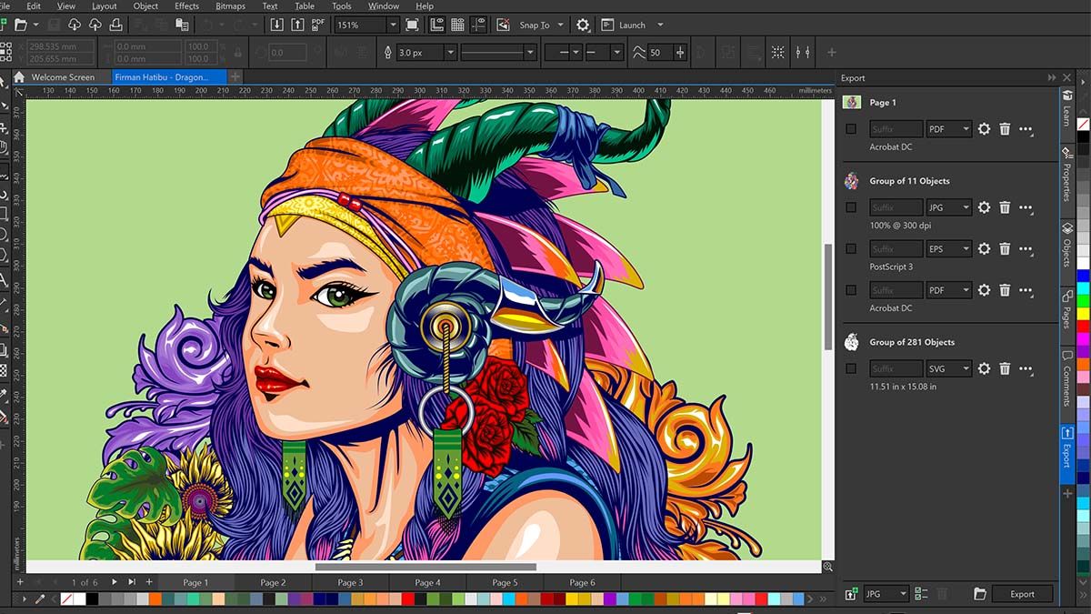 Các định dạng ảnh có thể chuyển sang vector trong Corel