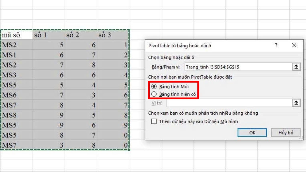 Sử dụng Pivot Table để highlight dữ liệu trùng trong Excel  2