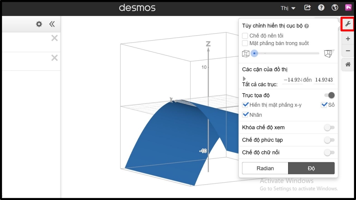 Hướng dẫn cách sử dụng công cụ Desmos 3D 4