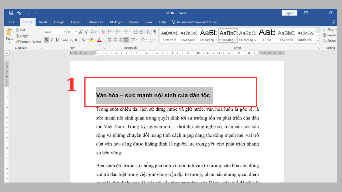 2 cách đổ bóng chữ trong Word đơn giản 1