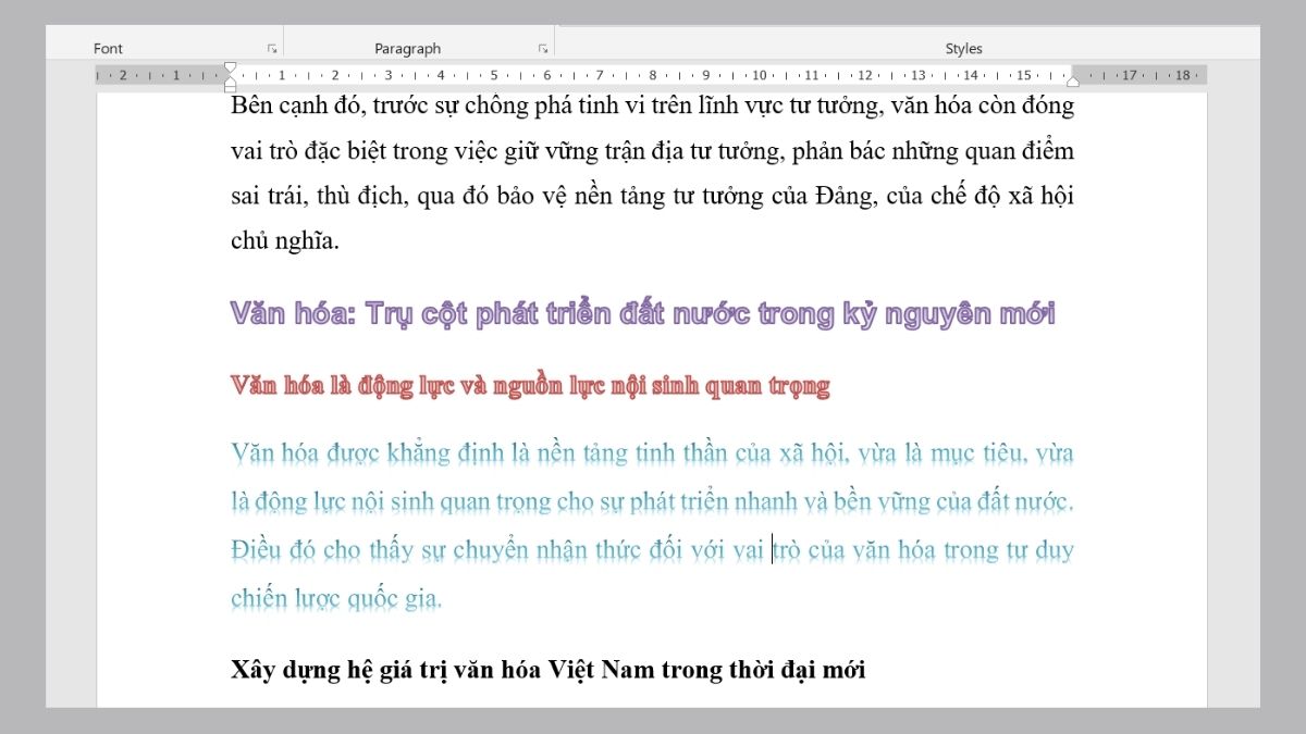 Lưu ý khi sử dụng hiệu ứng đổ bóng trong Word