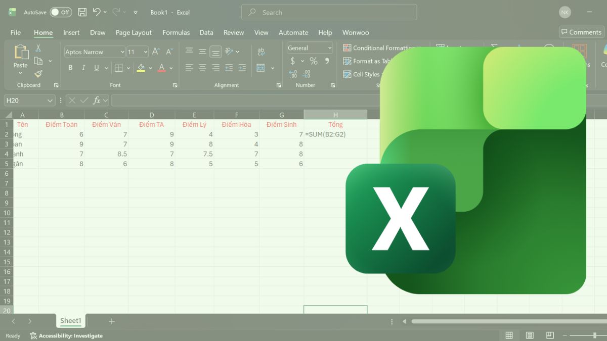 Nguyên nhân Excel không hiện công thức trên thanh công cụ