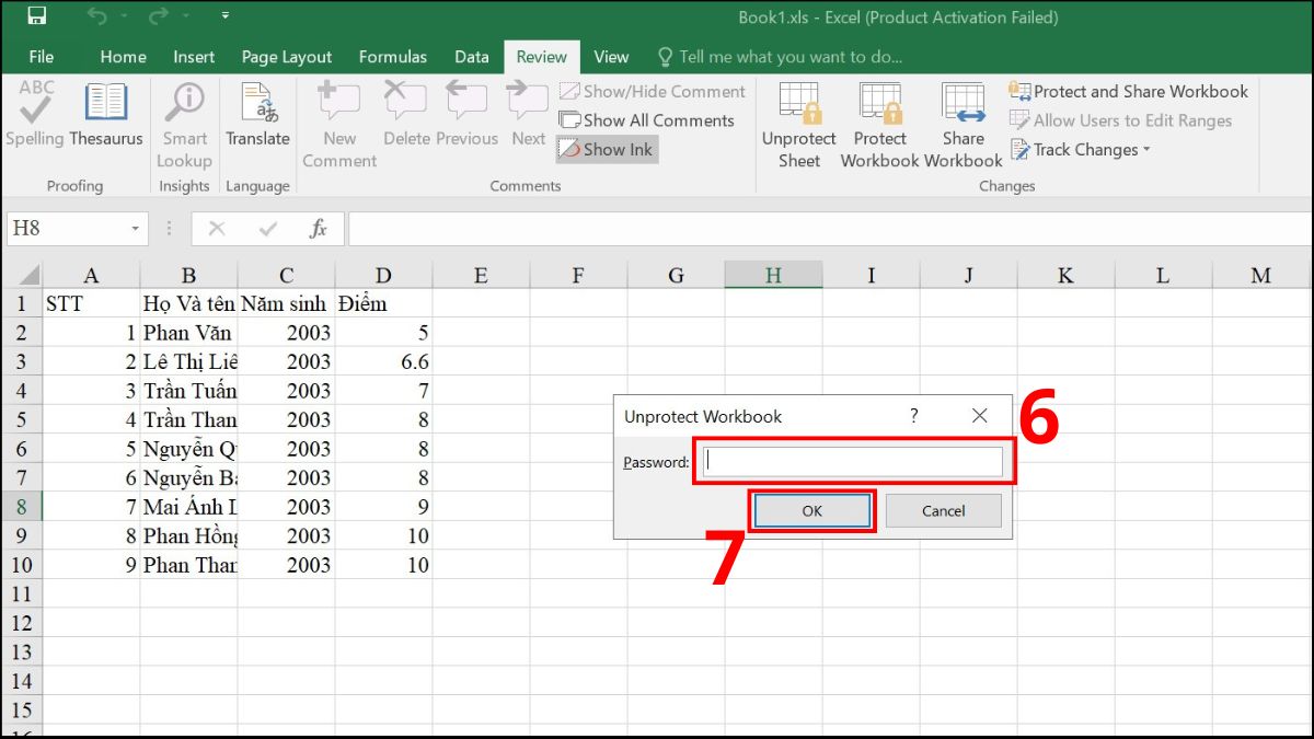 Cách khắc phục lỗi Excel không hiện hàm gợi ý 11