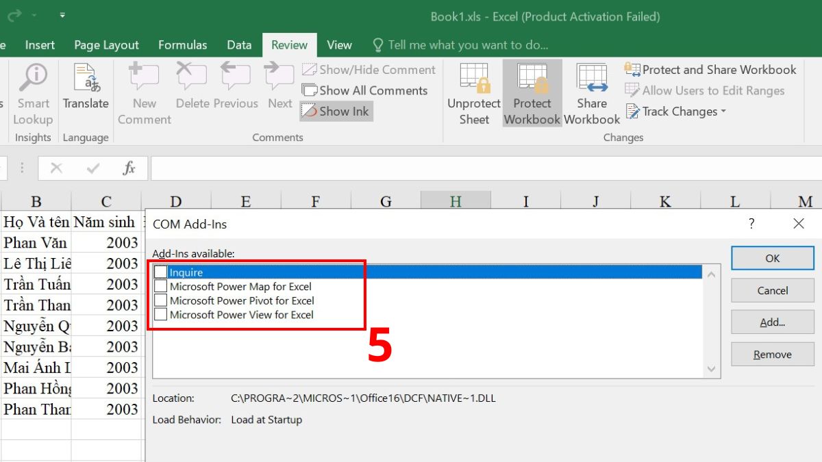 Cách khắc phục lỗi Excel không hiện hàm gợi ý  17