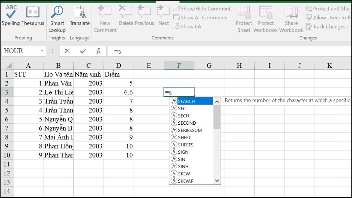 Mẹo sử dụng hàm trong Excel hiệu quả và chính xác