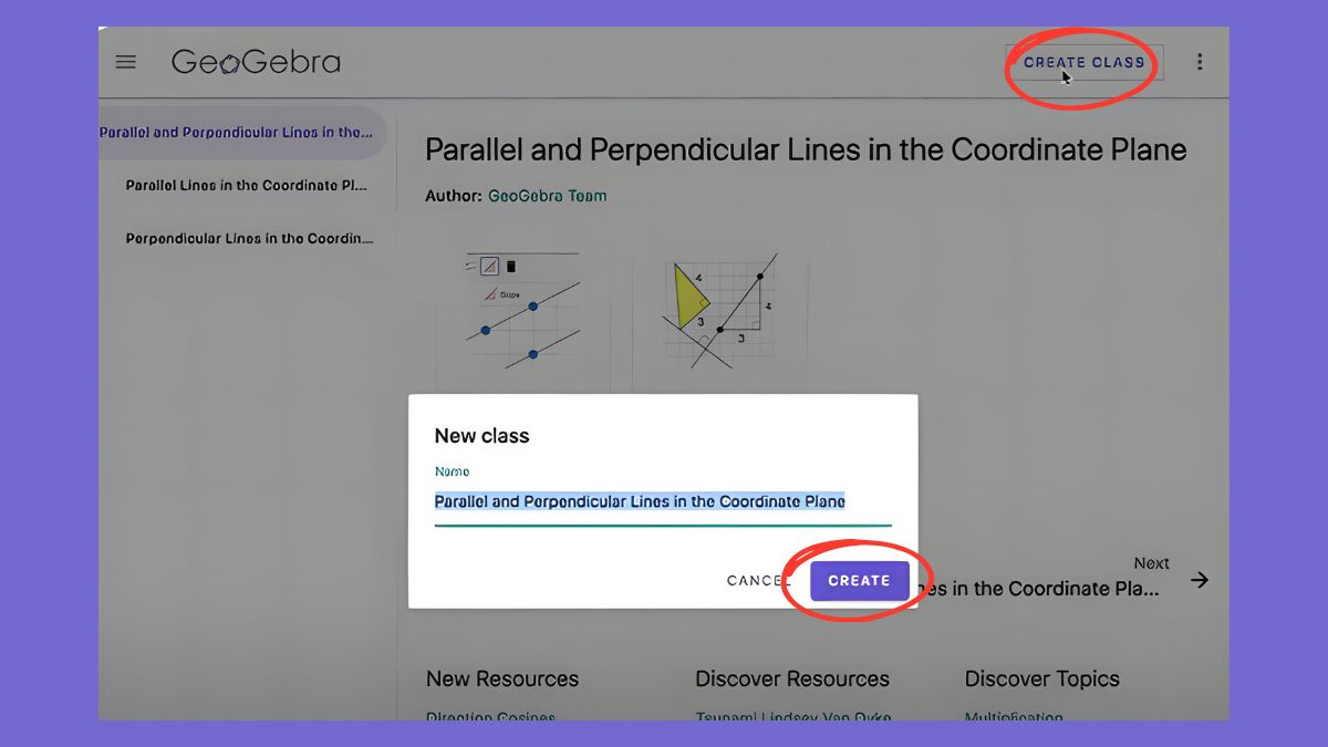 Hướng dẫn tạo & quản lý lớp học trên Geogebra Classroom2