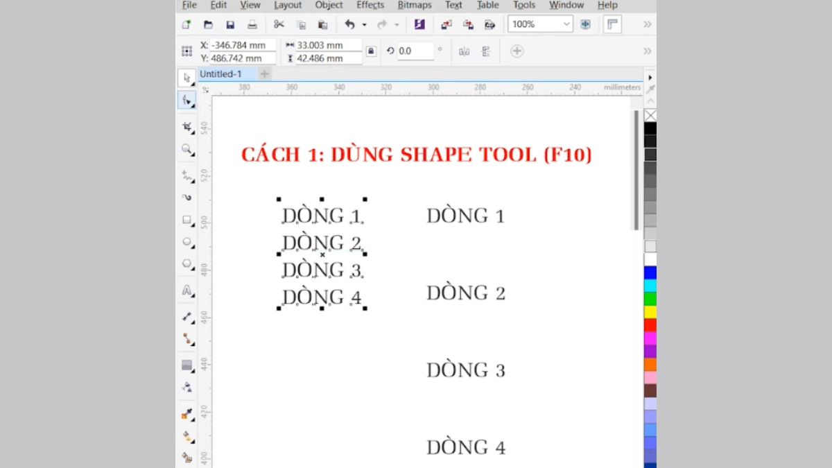 2 cách giãn dòng trong Corel đơn giản cho người mới 1