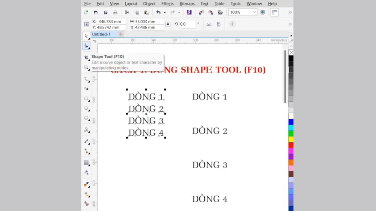 2 cách giãn dòng trong Corel đơn giản cho người mới 2