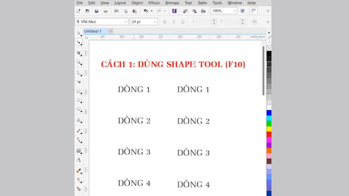 2 cách giãn dòng trong Corel đơn giản cho người mới 3