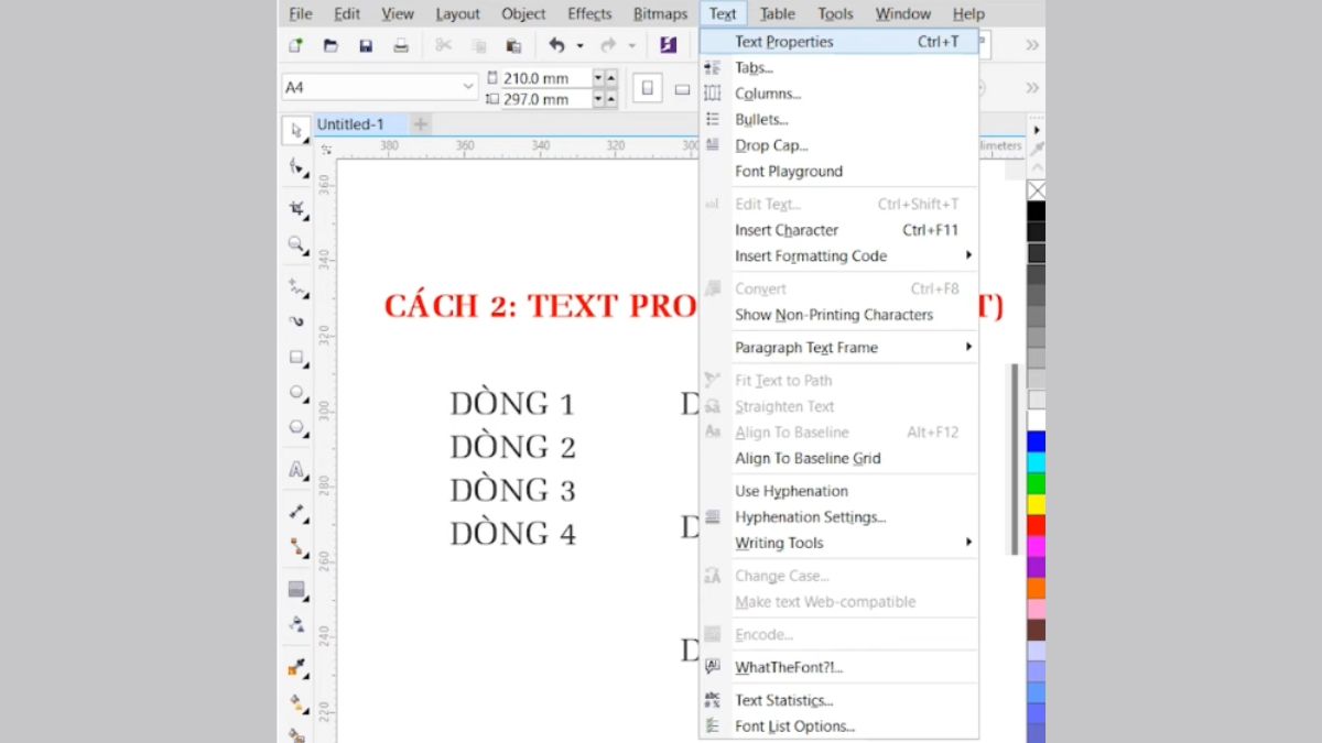 2 cách giãn dòng trong Corel đơn giản cho người mới 4