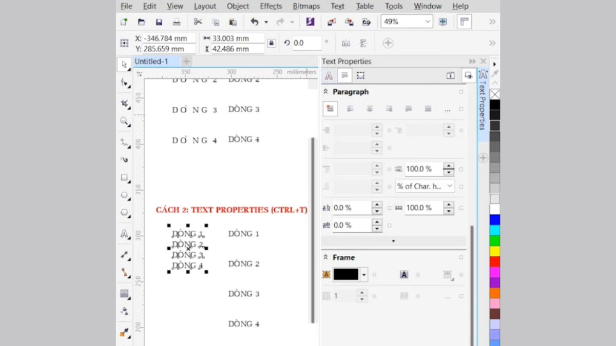 2 cách giãn dòng trong Corel đơn giản cho người mới 5