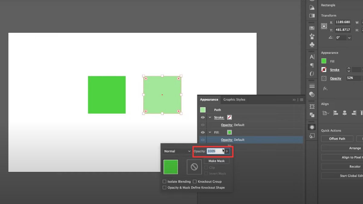 Hướng dẫn 3 cách giảm opacity trong AI đơn giản nhất 9