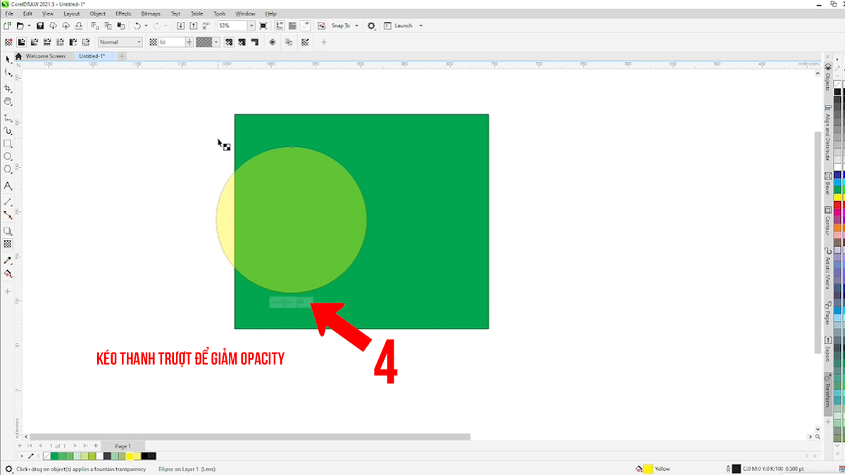 Cách giảm opacity trong CorelDRAW chi tiết cho người mới 3