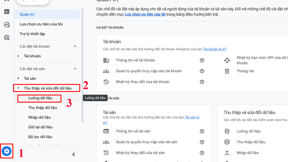 Thêm thẻ Google Analytics 4 vào website 1