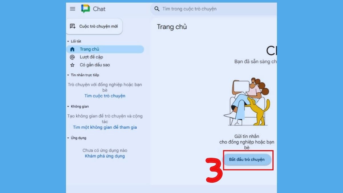 Cách dùng Google Chat trên trình duyệt web máy tính 3