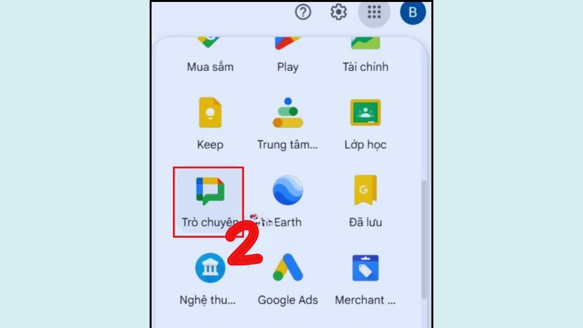 Cách dùng Google Chat trên trình duyệt web máy tính 2