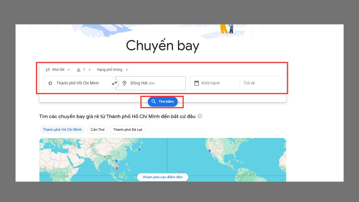 Chi tiết cách sử dụng Google Flight để tìm vé máy bay 2