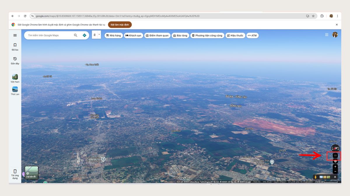 Hướng dẫn sử dụng chế độ 3D của Google Maps trên máy tính 3