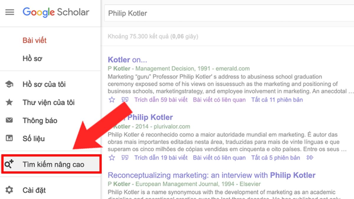  Khám phá giao diện Google Scholar và cách dùng các chức năng 7