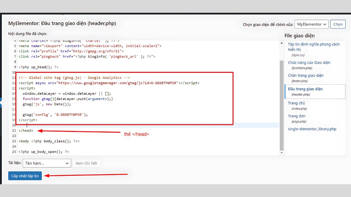 Xác minh Google Search Console thông qua thẻ HTML 2