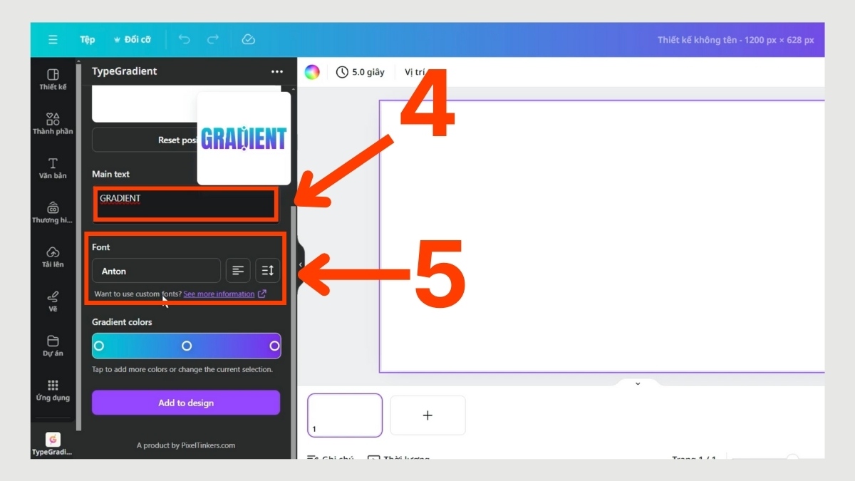 Hướng dẫn 3 cách tạo gradient text Canva phổ biến nhất 12