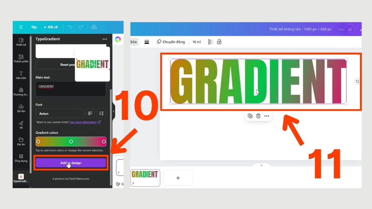 Hướng dẫn 3 cách tạo gradient text Canva phổ biến nhất 15