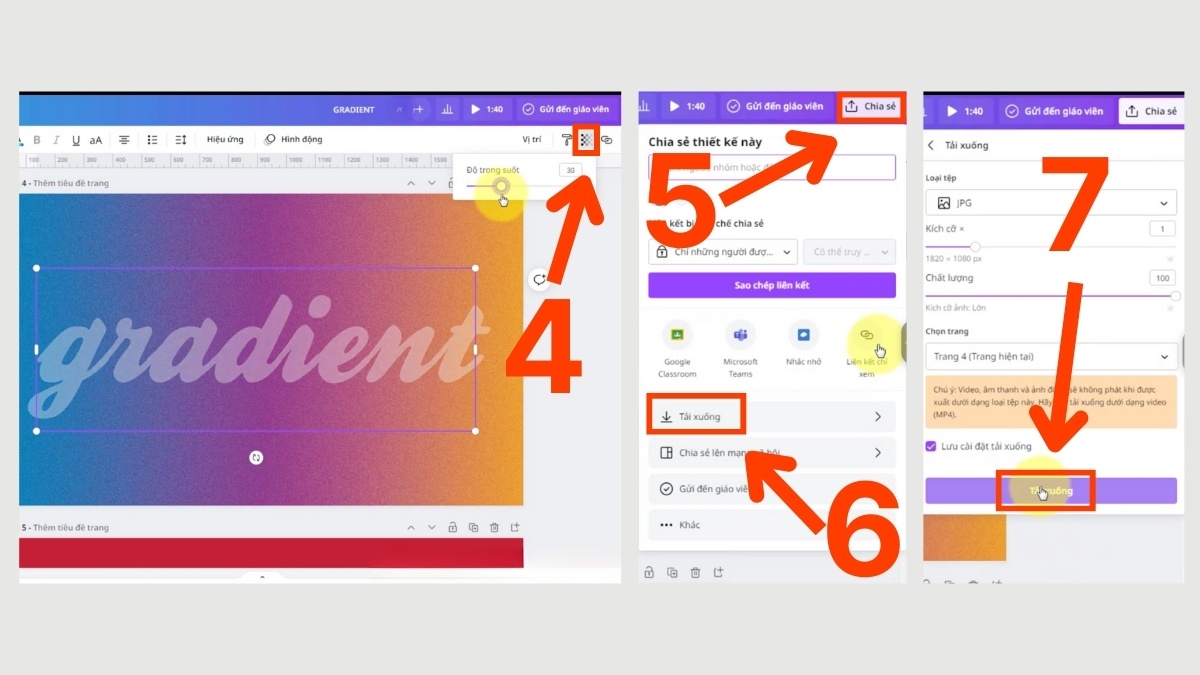 Hướng dẫn 3 cách tạo gradient text Canva phổ biến nhất 7