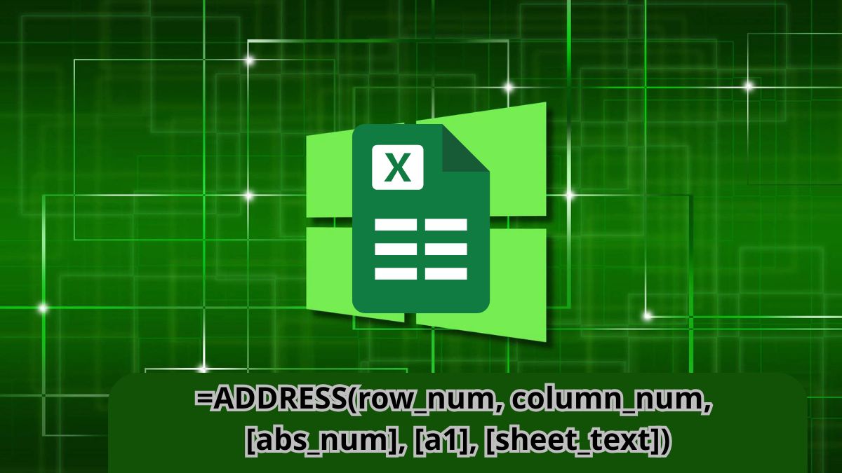 Cú pháp hàm ADDRESS trong Excel
