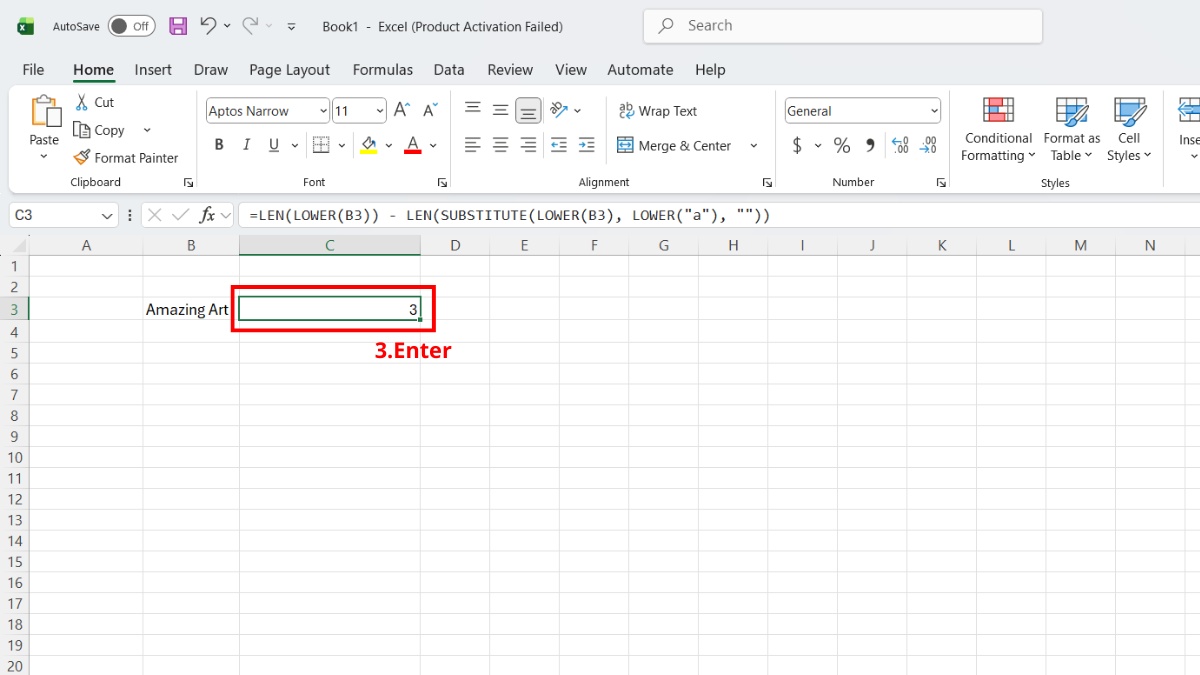 Các hàm đếm số lần xuất hiện ký tự trong Excel phổ biến 9