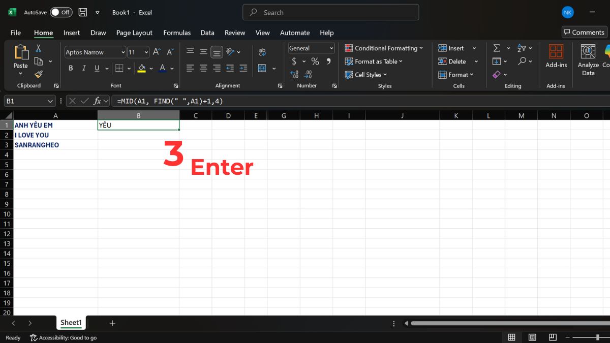 Cách dùng hàm FIND trong Excel kèm ví dụ minh họa 9