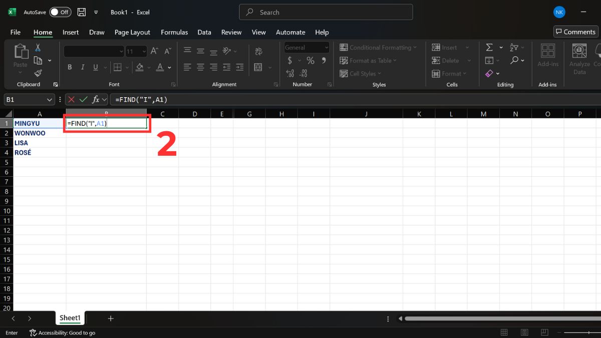 Cách dùng hàm FIND trong Excel kèm ví dụ minh họa 2