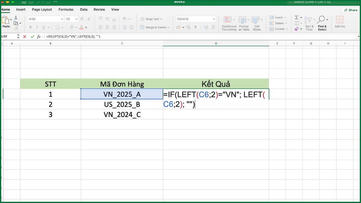 Cách kết hợp các hàm để lấy ký tự theo điều kiện kèm ví dụ 1