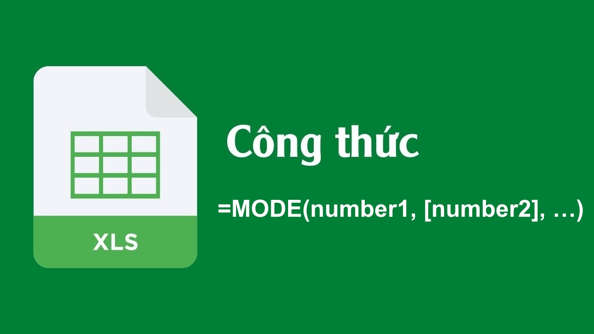 Cú pháp hàm MODE trong Excel