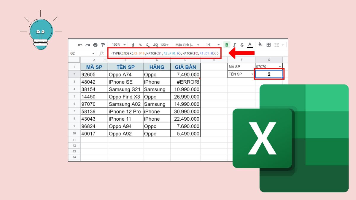 Ứng dụng thực tế của hàm TYPE